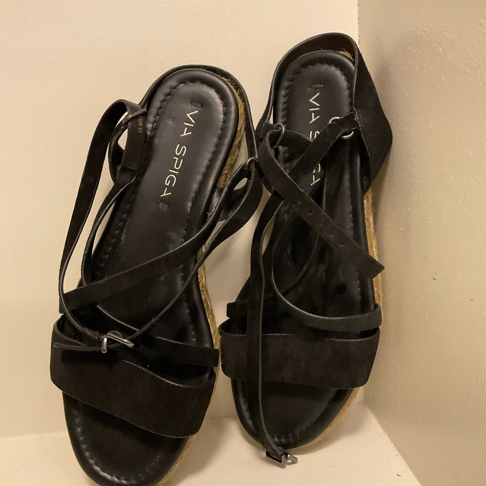 Via Spiga lace up suede sandal size 7